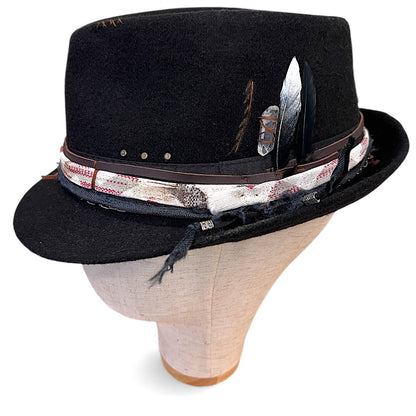 Boho Rock Style Wool Fedora Hat – Short Brim Collection