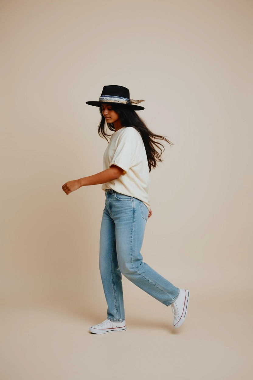 The Hawái – Black Wool Felt Fedora Hat