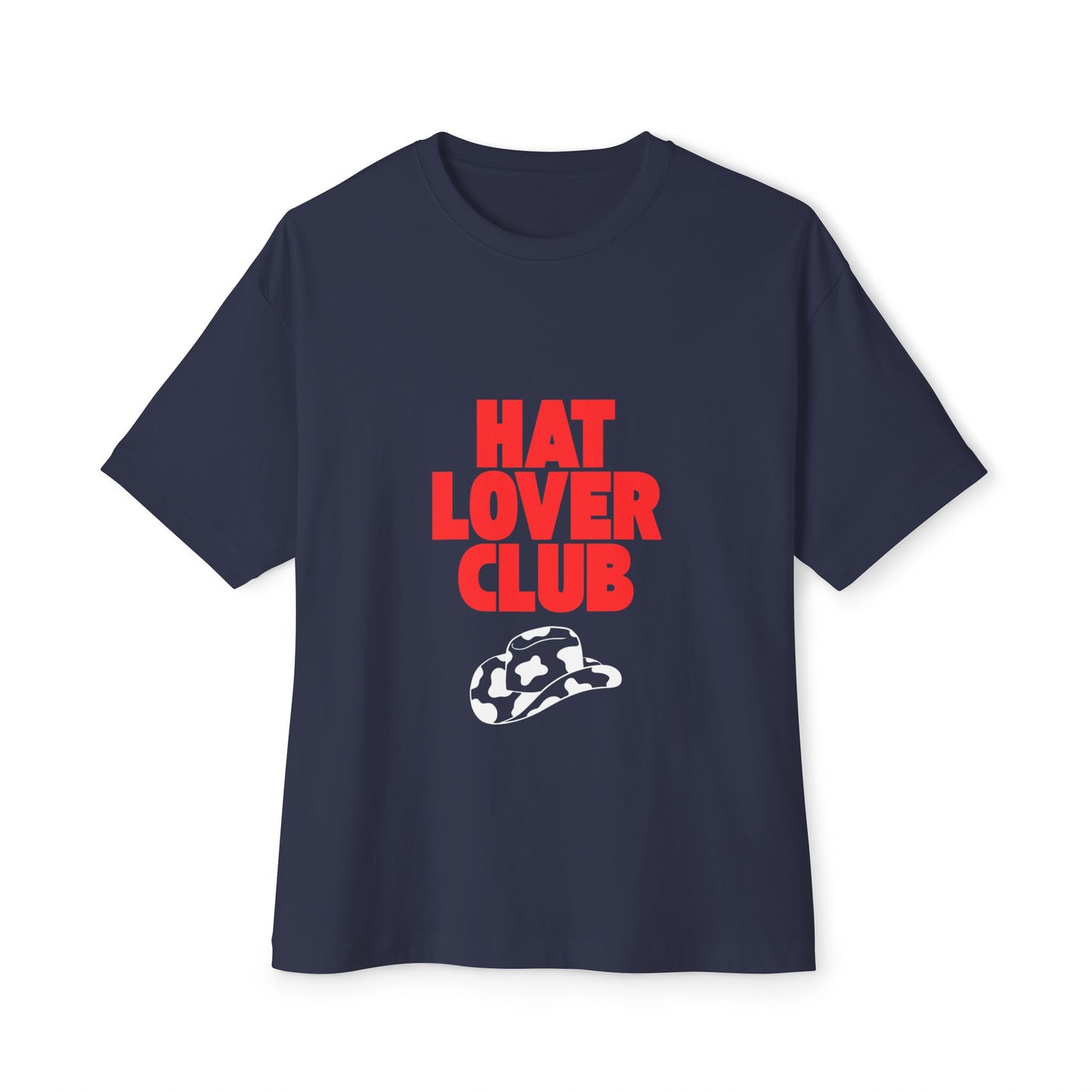 Hat Lover Club Tee — Graphic Oversized Boxy T‑Shirt