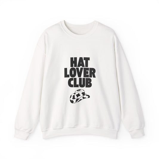 Hat Lover Club Sweatshirt — Graphic Crewneck for Hat Enthusiasts