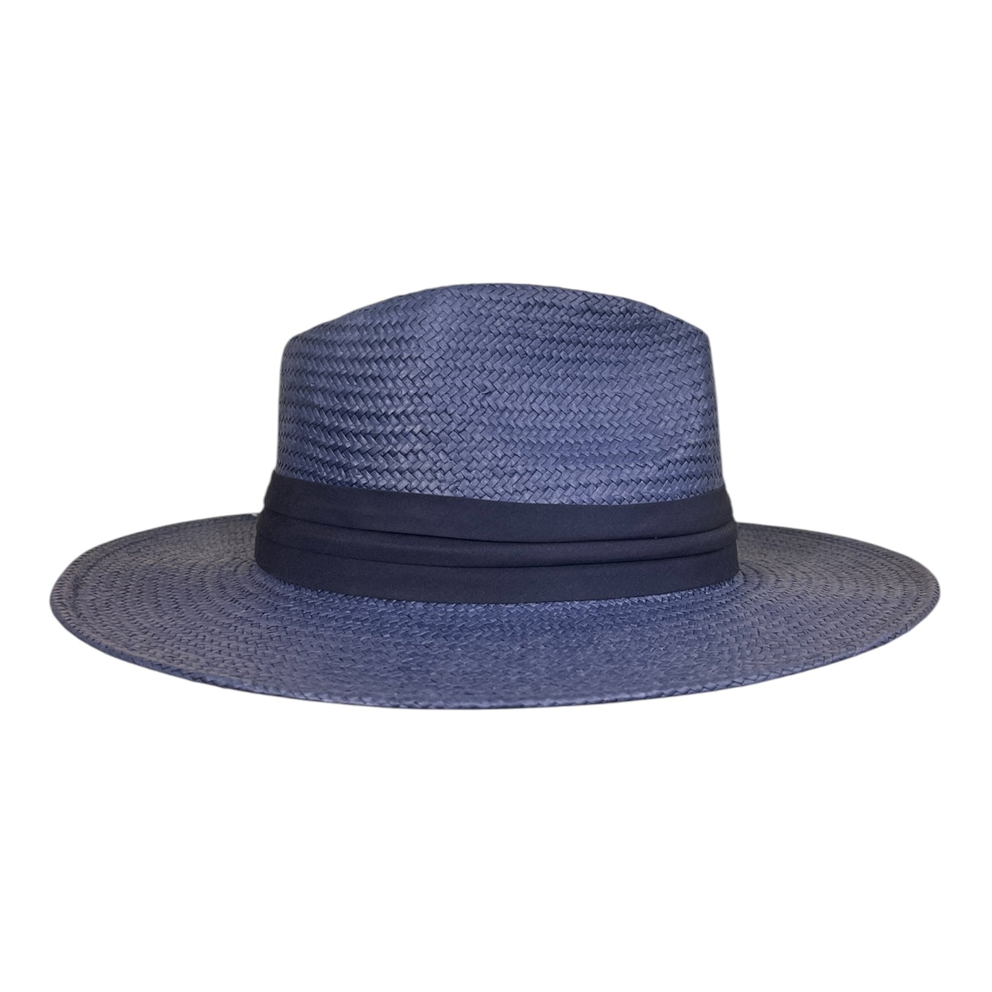 POKIS — Navy Wide Brim Summer Straw Hat