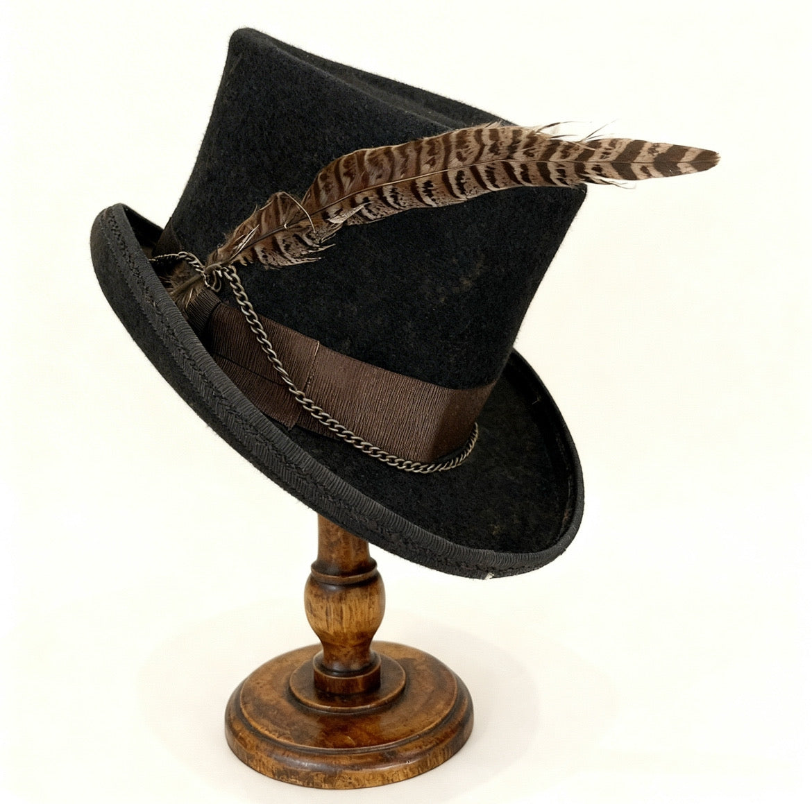 Percy – Edgy Distressed Wool Felt Top Hat