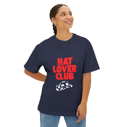 Hat Lover Club Tee — Graphic Oversized Boxy T‑Shirt