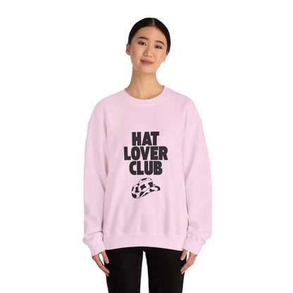 Hat Lover Club Sweatshirt — Graphic Crewneck for Hat Enthusiasts