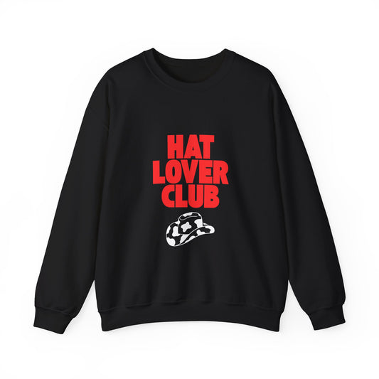 Hat Lover Club Sweatshirt — Graphic Crewneck for Hat Enthusiasts