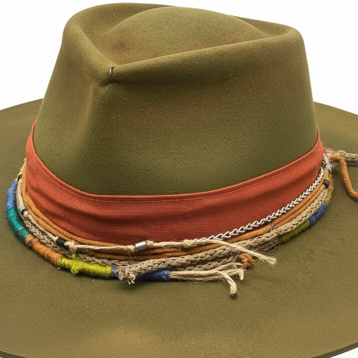 Tropik | Wild Felt Fedora – Handcrafted Bohemian Hat