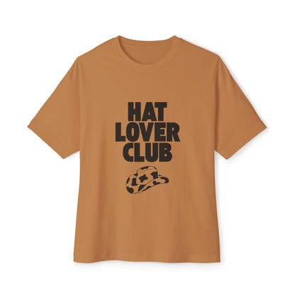Hat Lover Club Tee — Graphic Oversized Boxy T‑Shirt