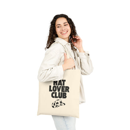 Hat Lover Club Canvas Tote Bag – 'Hat Lover Club' Graphic Cotton Shopper