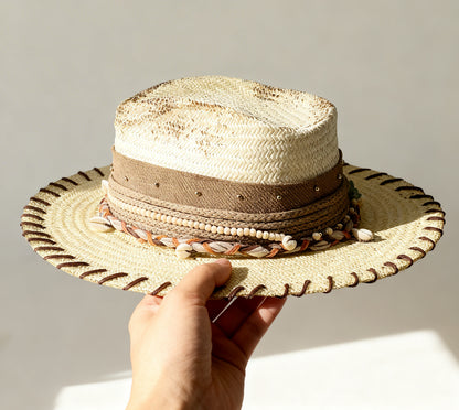 Anastasia – Straw Wide Brim Fedora Hat