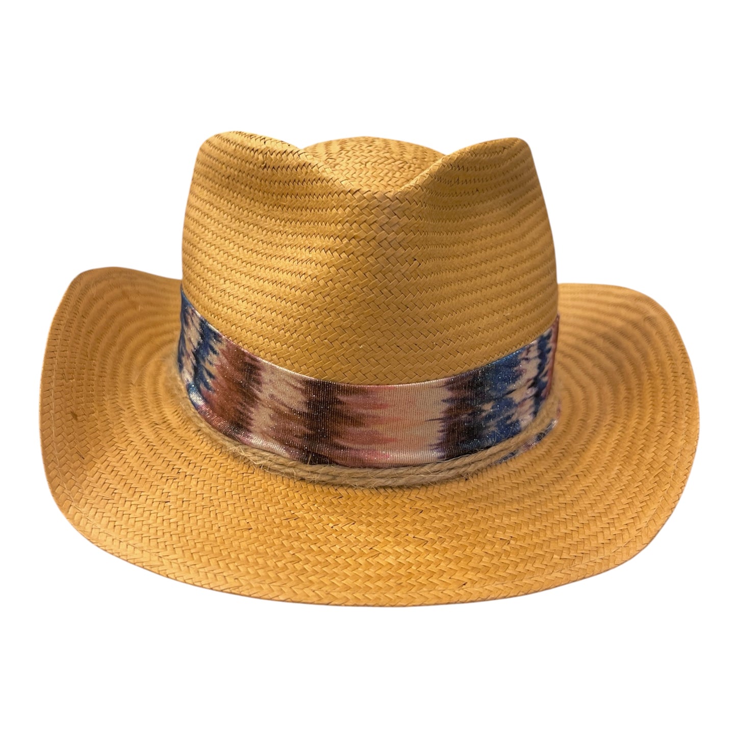 The Saltwind Hat in Dune – Handmade Shantung Cowboy Hat with Ikat Band
