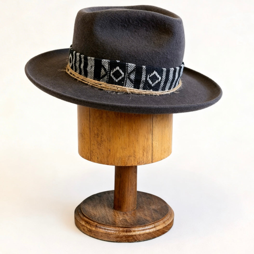 Louie – Classic Wool Fedora – handmade wool felt fedora hat by artisan Ruby Cantero | Pokijomba Hats
