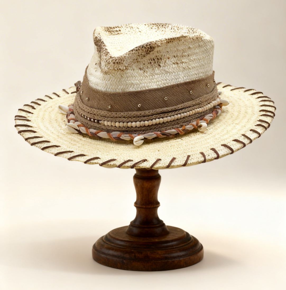 Anastasia – Straw Wide Brim Fedora Hat