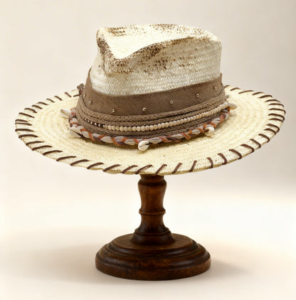 Anastasia – Straw Wide Brim Fedora Hat