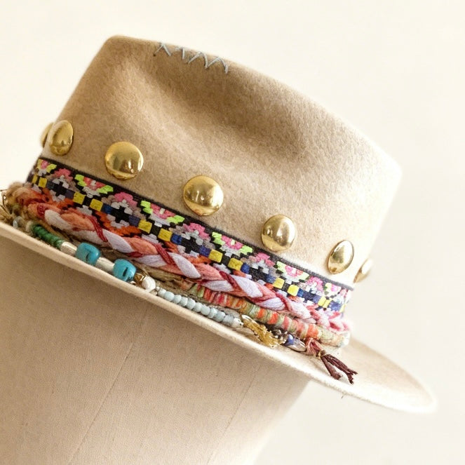 Vibrar Alto – Colorful Vintage Bohemian Wool Felt Fedora Hat