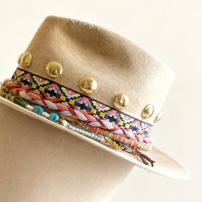 Vibrar Alto – Colorful Vintage Bohemian Wool Felt Fedora Hat