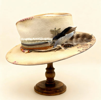 The Anisoptera — Hand-Burned Fedora Hat