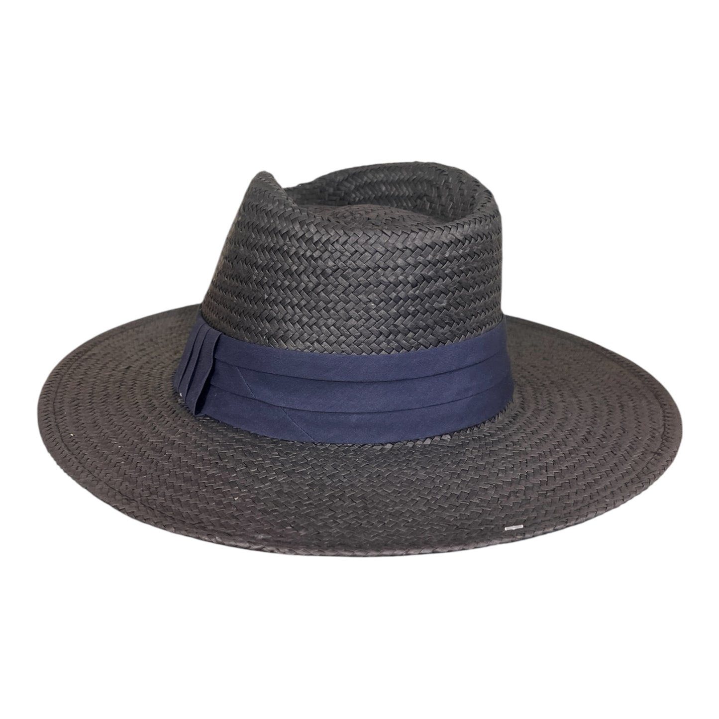 POKIS — Black Wide Brim Summer Straw Hat