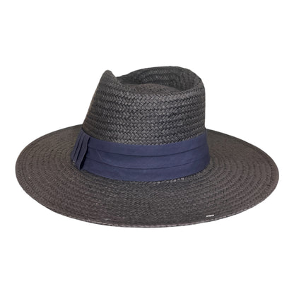 POKIS — Black Wide Brim Summer Straw Hat