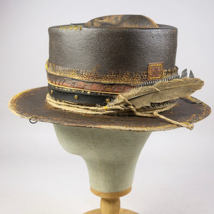 In Stock – Rare Vintage Skull Hat – Dark Ilaj – Leather Effect Style Hat · Handcrafted