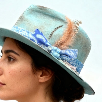 Soho – Distressed Vintage Wool Felt Fedora Hat