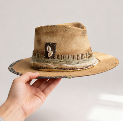 All You Need Is AMOR Fedora – Handmade Felt Hat with Wide Brim
