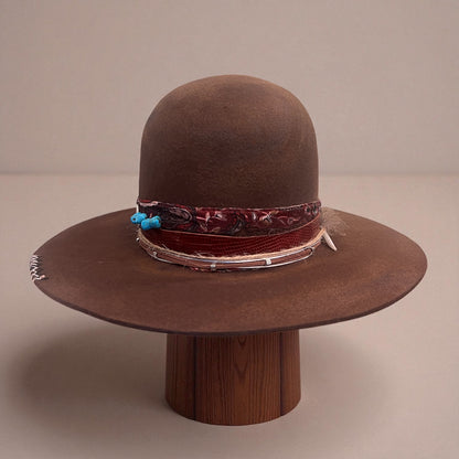The Apache Hat  – Bohemian Open Crown Wool Felt Hat