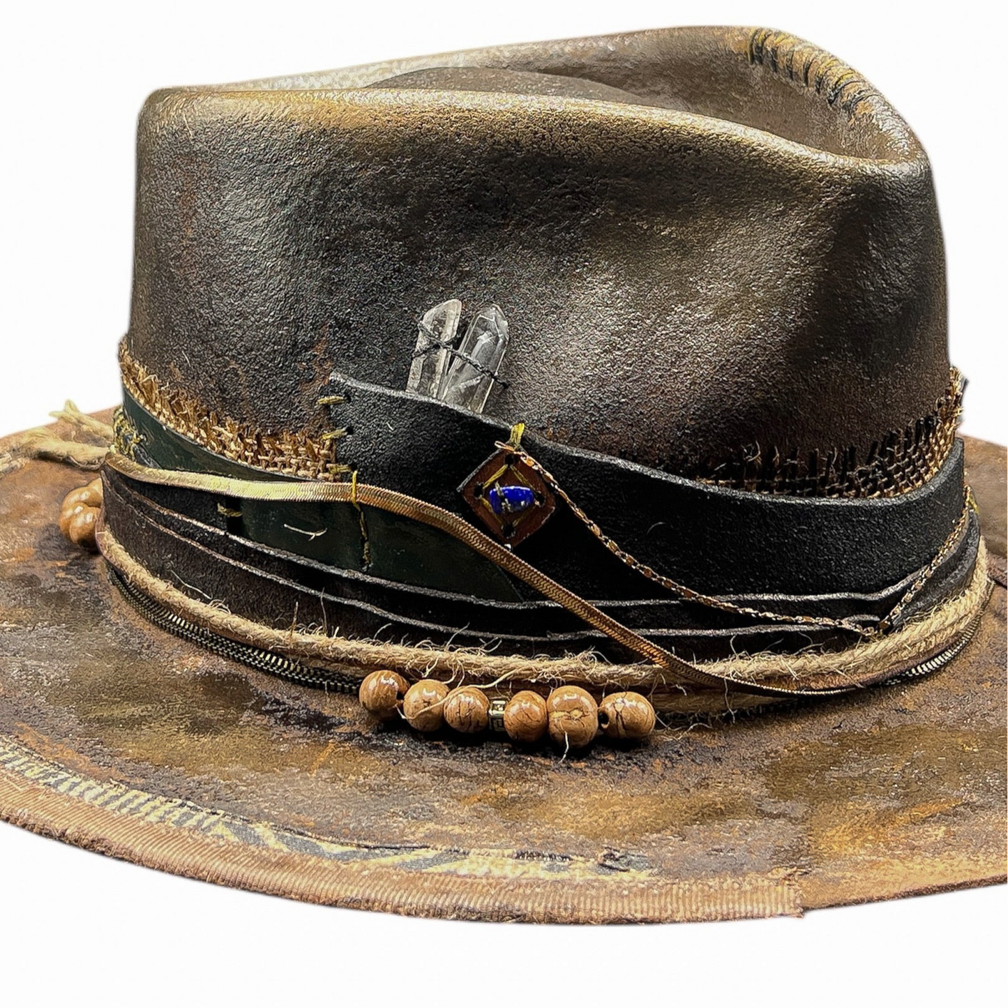 El Salto – Unique Handmade Vintage Leather-Effect Felt Hat | Artisan Fedora