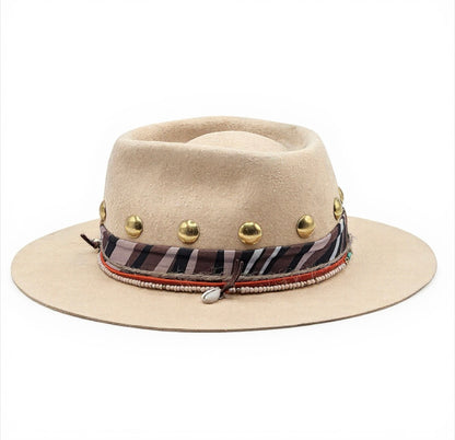 The Clara Statement Felt Fedora – Handmade Boho Chic Hat