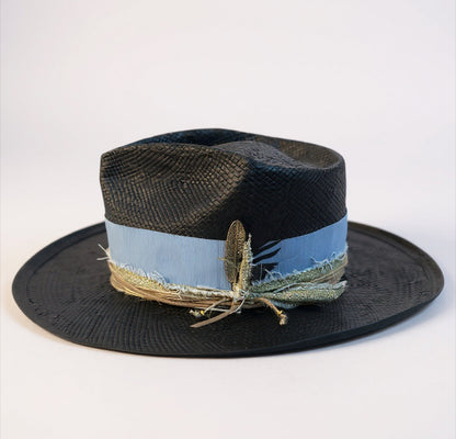 In Stock – Into the Sun – Lightweight Breathable Black Straw Fedora Hat