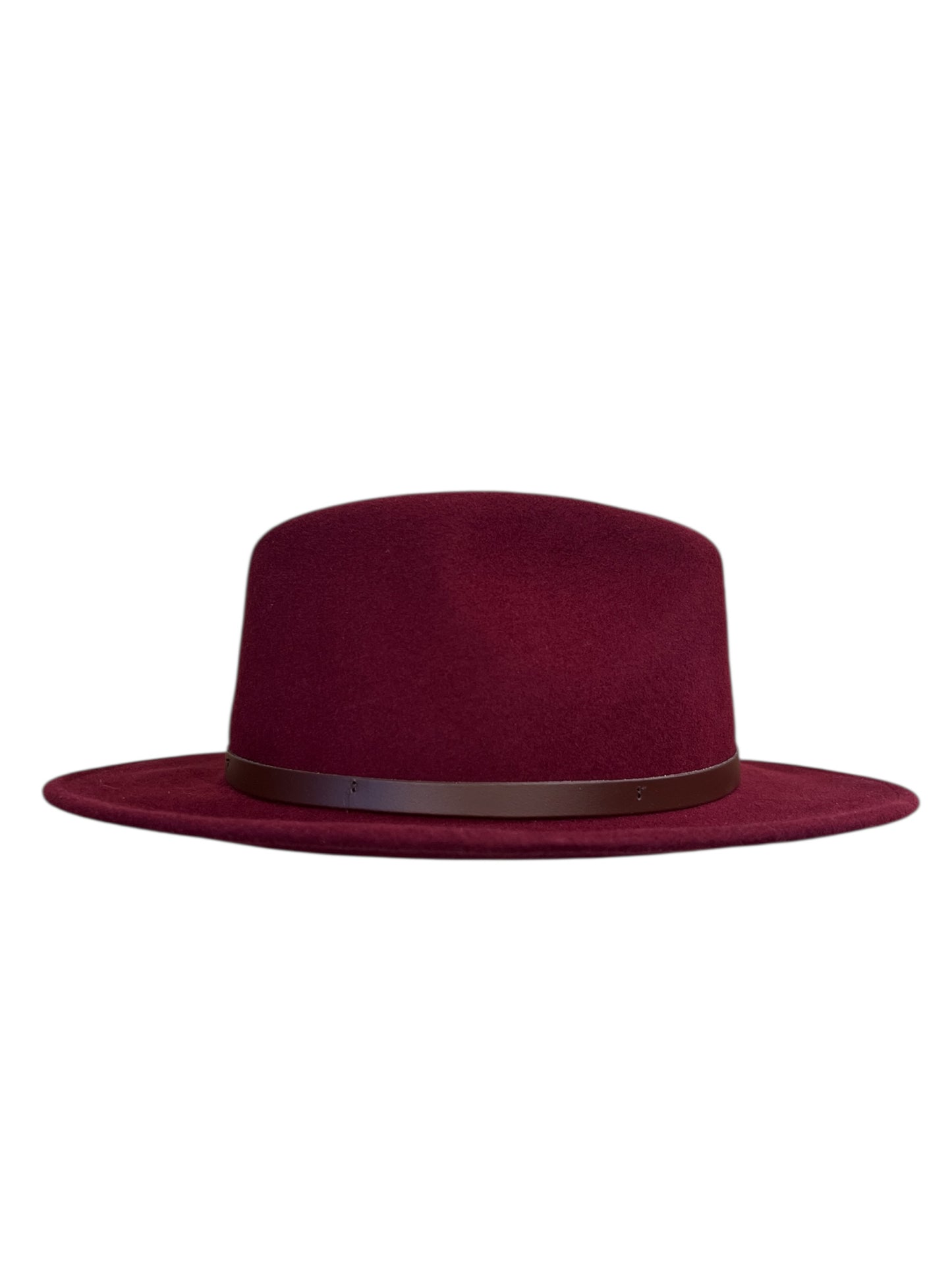 Classic Teardrop Fedora Hat – Foldable, Waterproof & Flexible Indiana Jones Wool Felt Hat in Burgundy