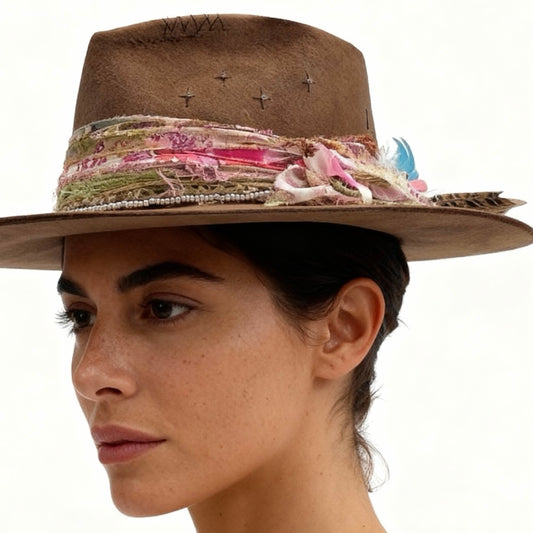 Oh, I’m Burning” Brown Felt Fedora Hat