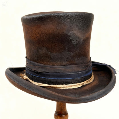 Edgy Distressed Top Hat – Billy the Kid Inspired