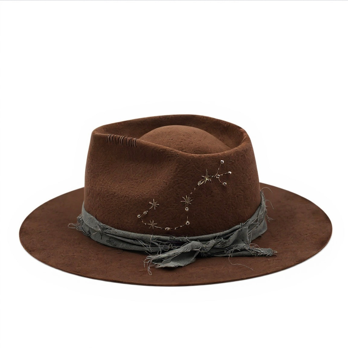 Horoscop Wool Felt Fedora – Star Constellation Design – 
SCORPIO