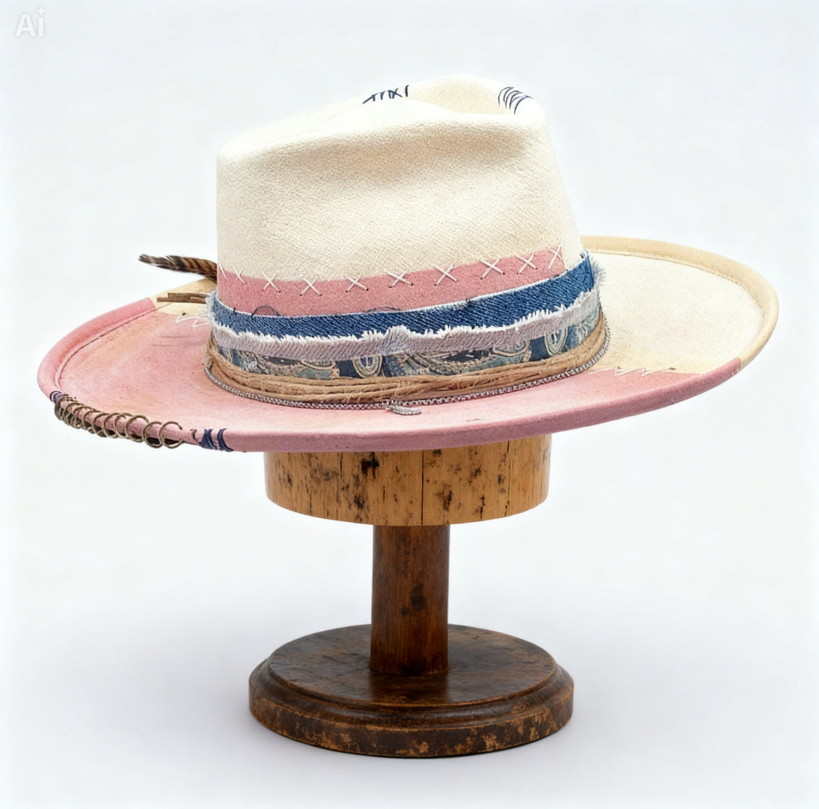 Hawái Felt Hat | Handmade Wool Fedora with Boho Details | Unisex Artisan Hat