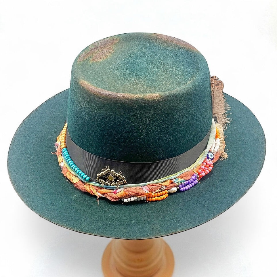 The Modern Native – Short Brim Bolero Felt Hat | Boho Style