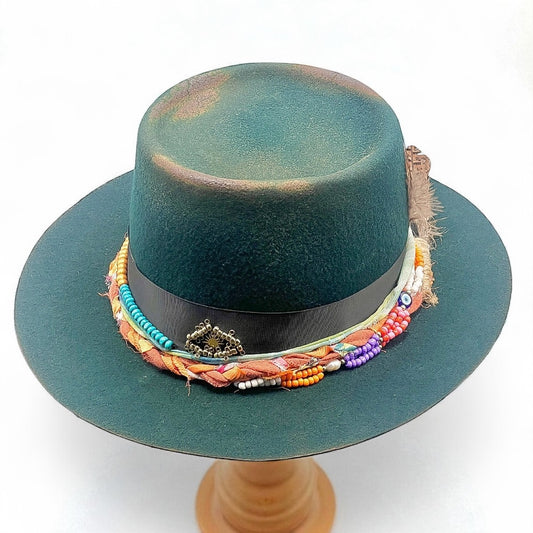 The Modern Native – Short Brim Bolero Felt Hat | Boho Style