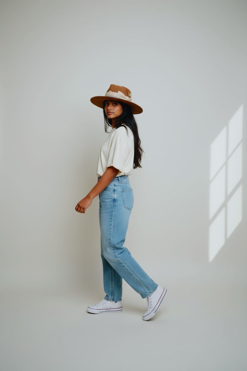 Cafe latte – Wool Felt Fedora Hat | Boho Style