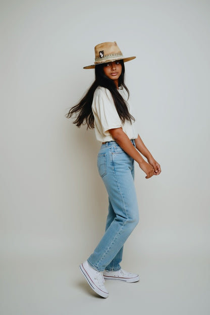 All You Need Is AMOR Fedora – Handmade Felt Hat with Wide Brim