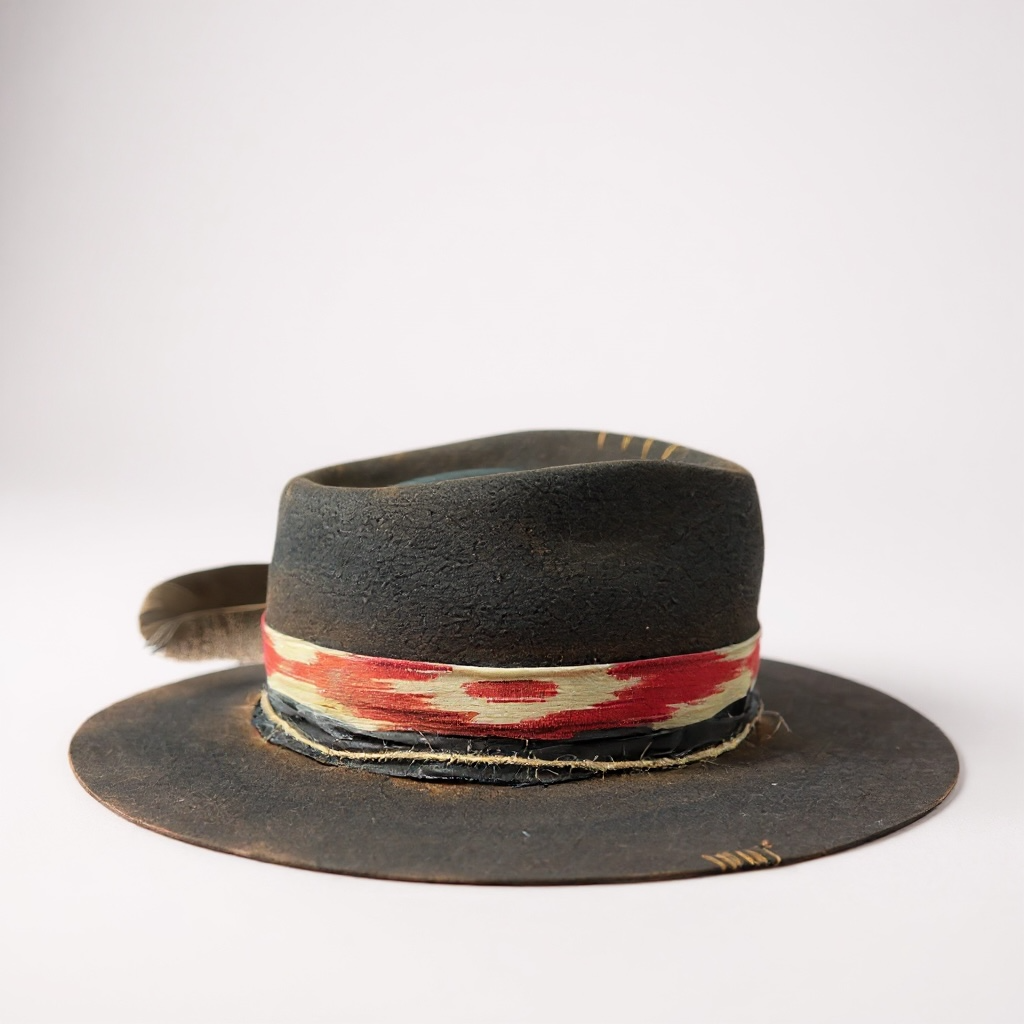 The Arizona – Rock Boho Style – “Llengua Mallorquina” Ribbon – Felt Fedora Hat