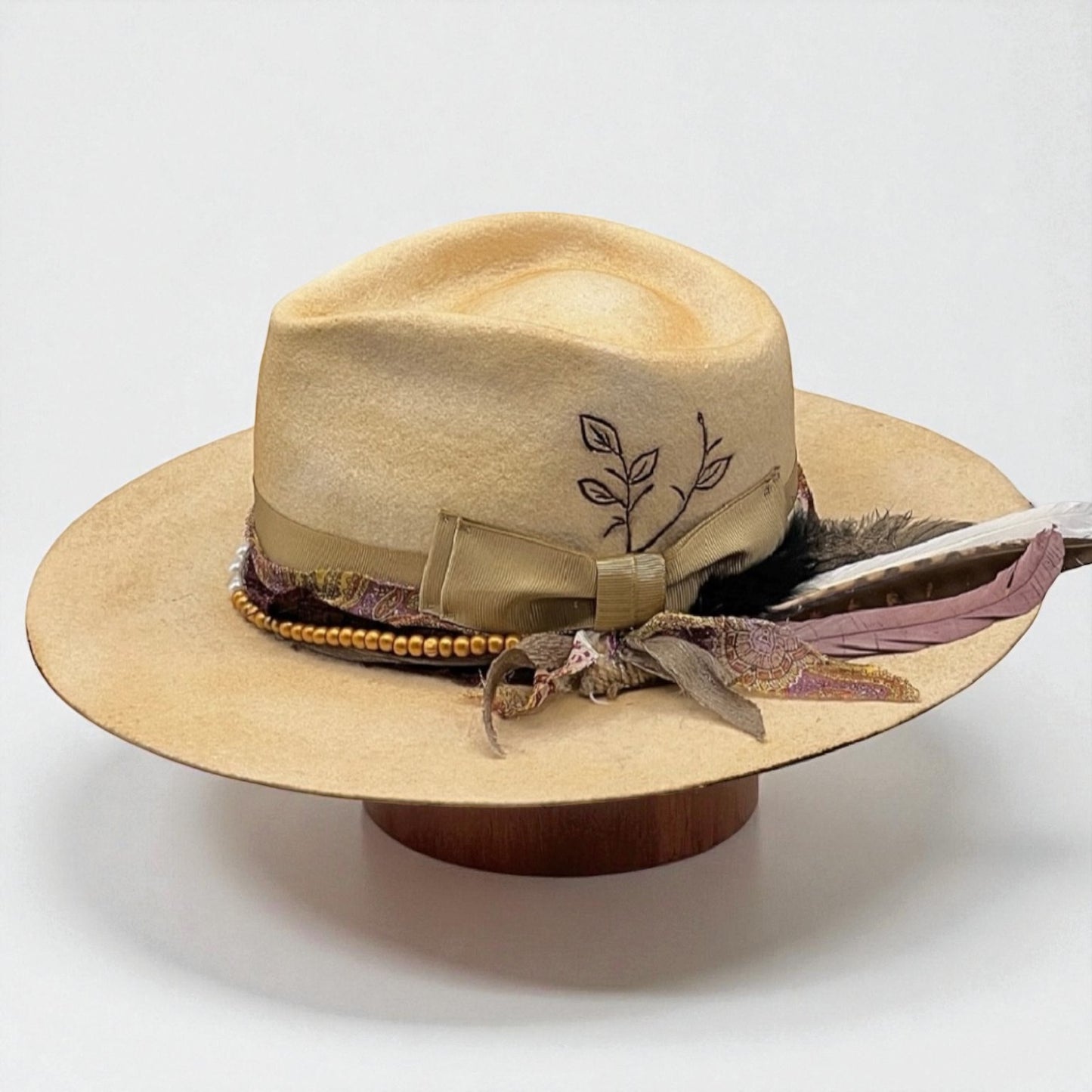 The Michela – Boho Wide Brim Felt Fedora Hat