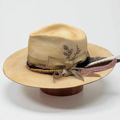 The Michela – Boho Wide Brim Felt Fedora Hat