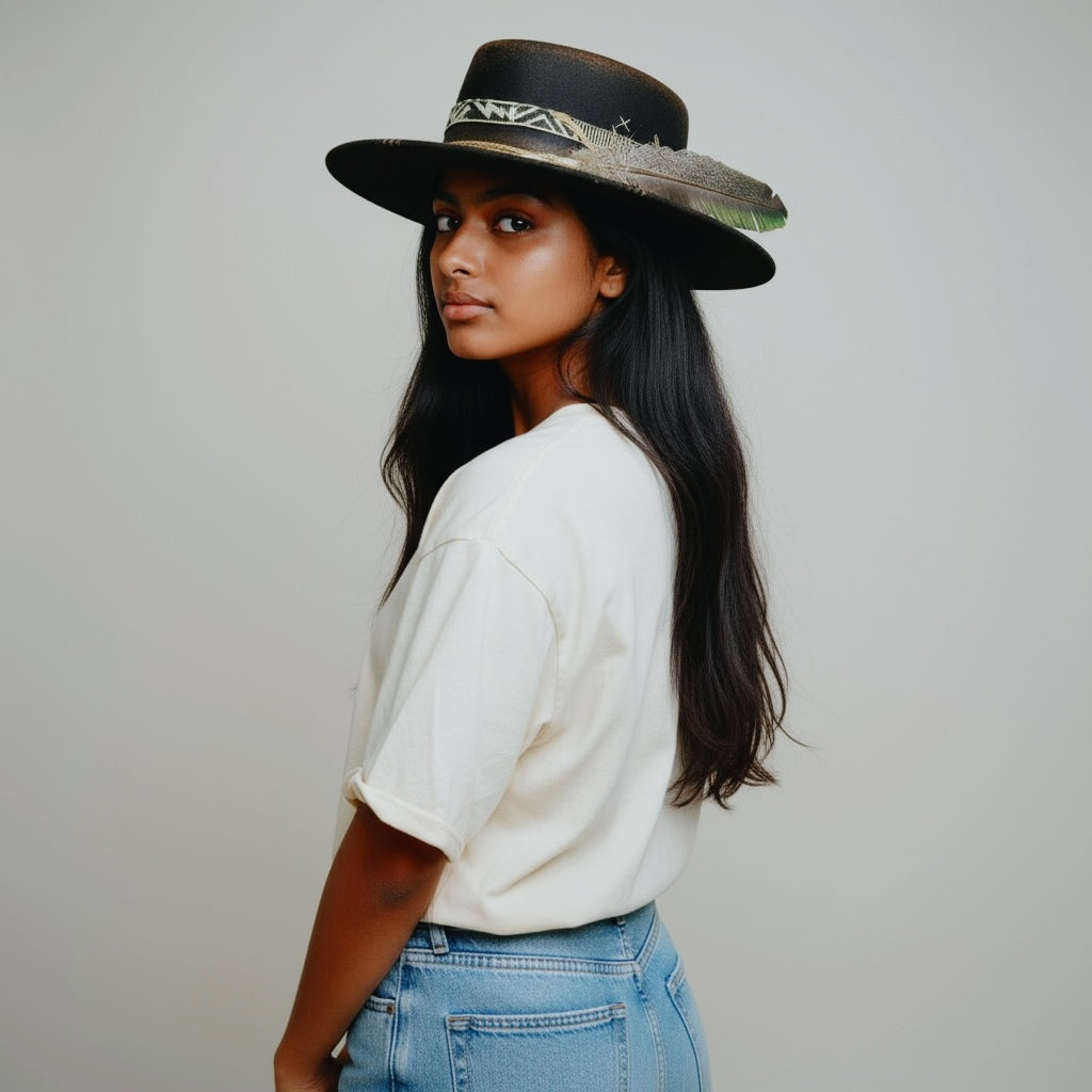 The Carolina –  Black Bohemian Felt Hat