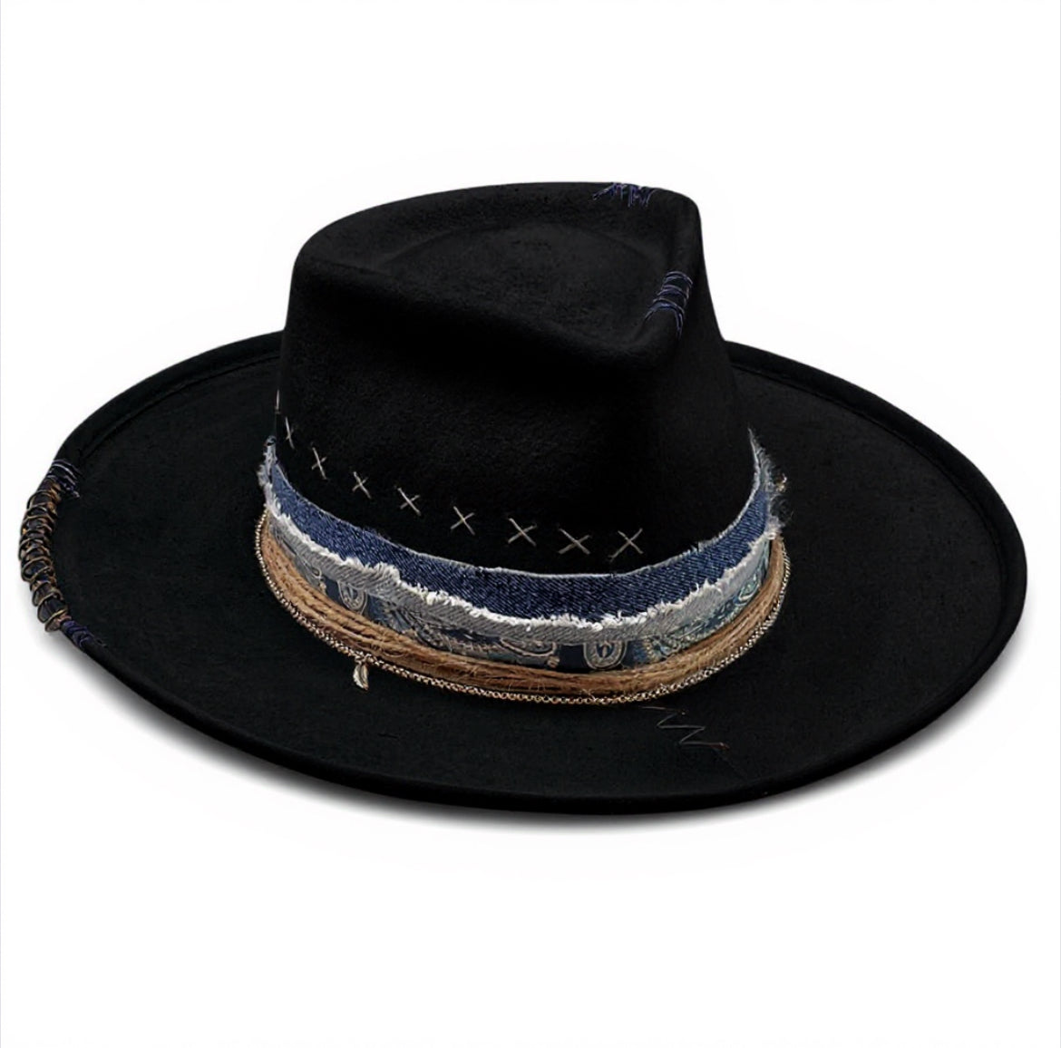 The Hawái – Black Wool Felt Fedora Hat