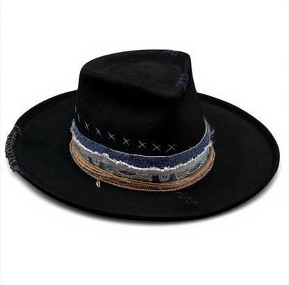The Hawái – Black Wool Felt Fedora Hat