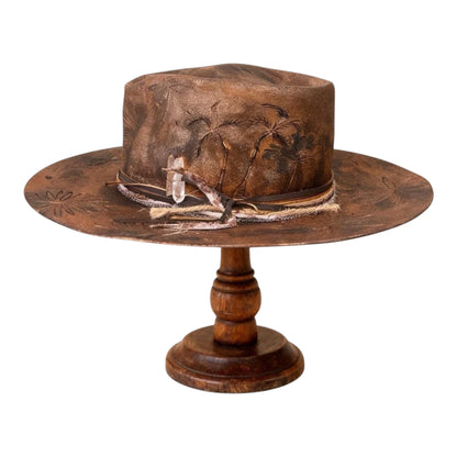 In Stock – Rose Gold Distressed Fedora Hat