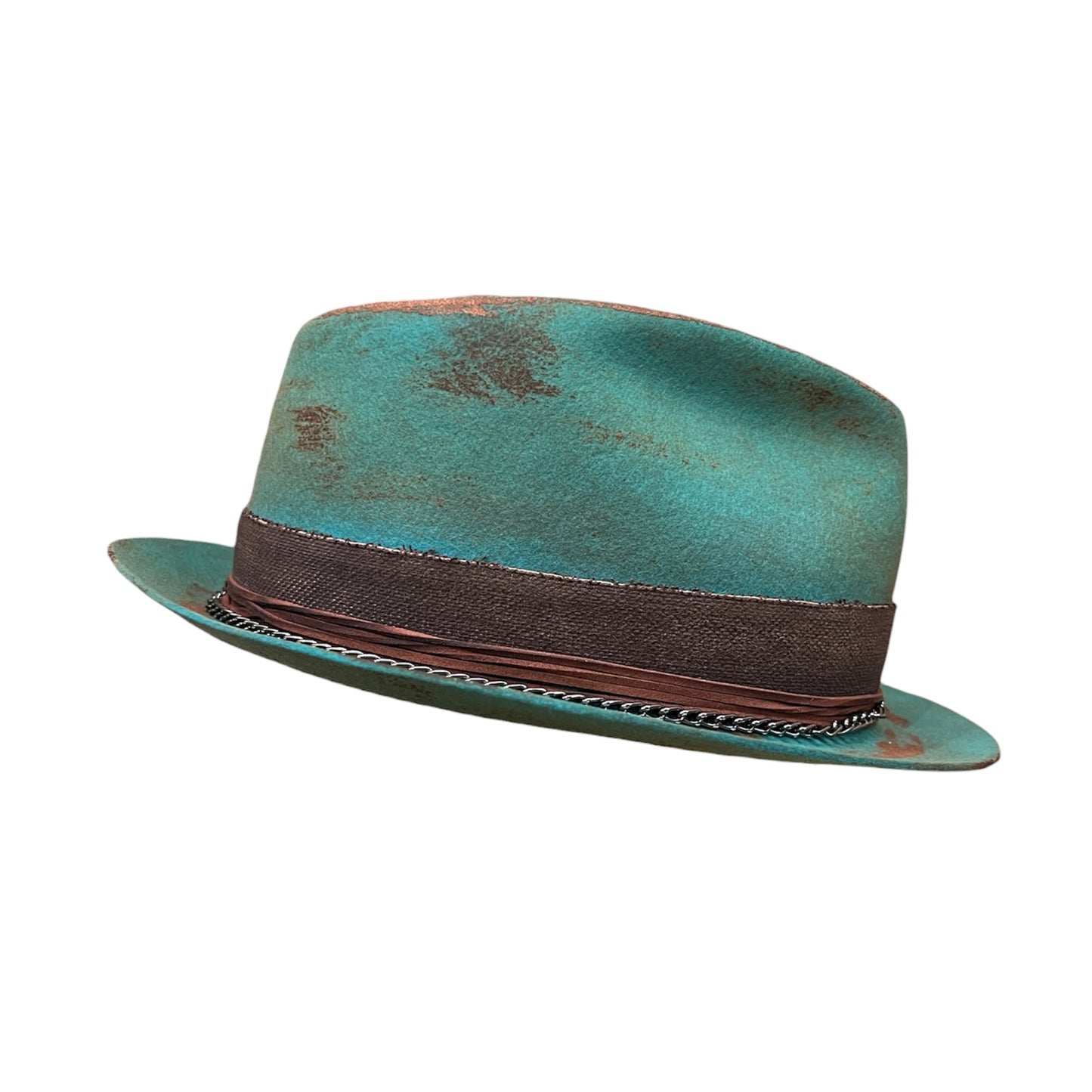 Sierra Azul – Short Brim Wool Felt Fedora Hat –… – wool felt fedora hat, detail view 5 | Pokijomba Hats
