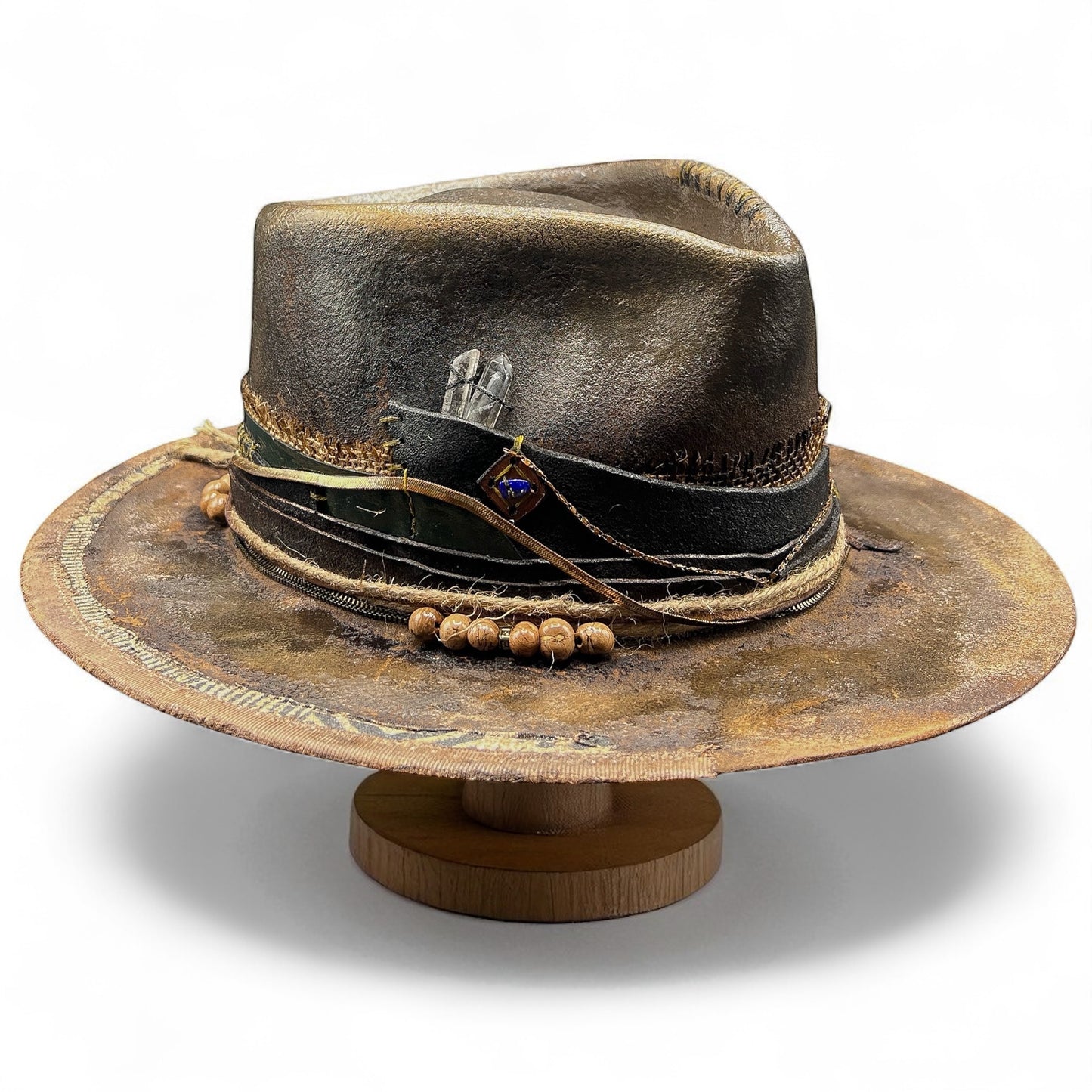 El Salto – Unique Handmade Vintage Leather-Effect Felt Hat | Artisan Fedora