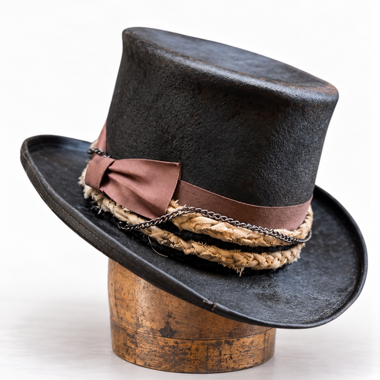 Lady Rebel – Leather-Effect Top Hat