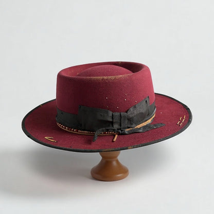 In Stock – Chloe – Round Crown Wool Felt Hat