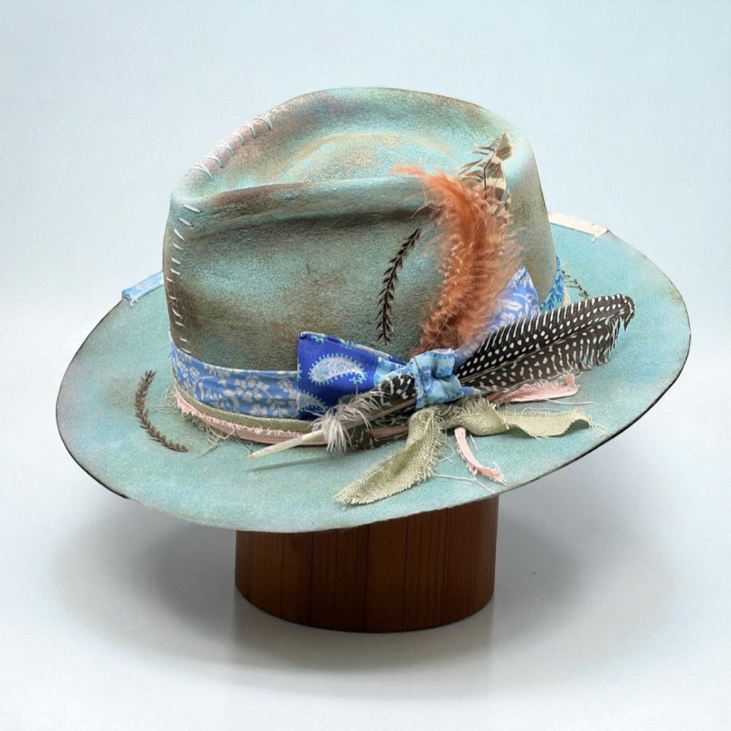 Soho – Distressed Vintage Wool Felt Fedora Hat